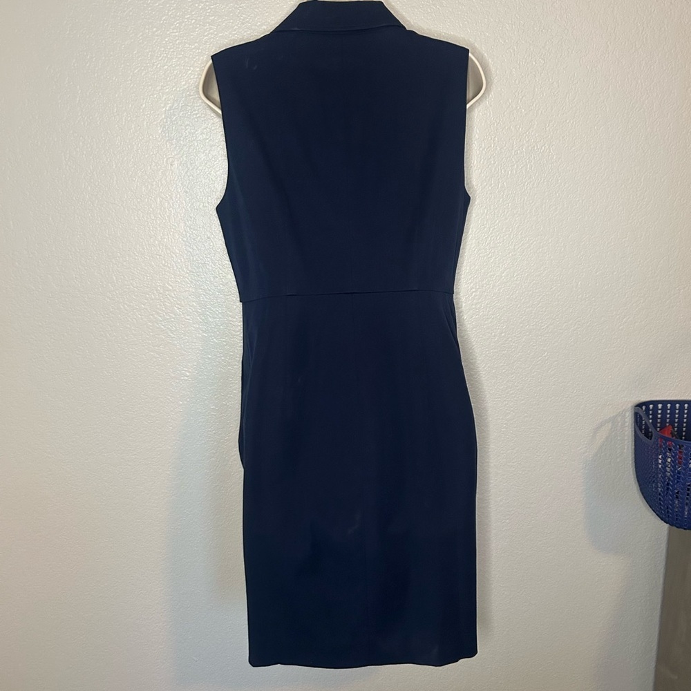 J. Crew NWT Navy Button-Front Blazer Dress Sz 10P - Picture 2 of 8